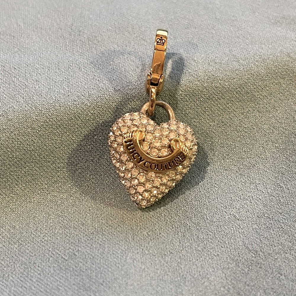 Juicy Couture Puffed Heart Pave Charm